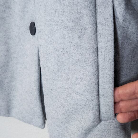 NEW Banana Republic Women’s Heather Grey Wool Jacket Minimalist Office Chic L - Picture 5 of 8